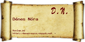 Dénes Nóra névjegykártya
