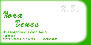nora denes business card