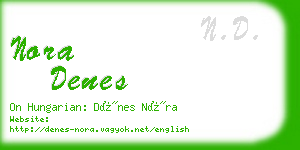 nora denes business card